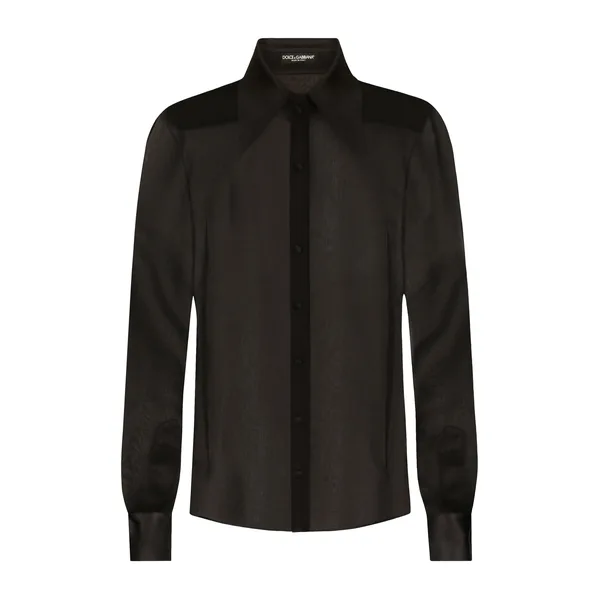 Dolce & Gabbana Silk chiffon shirt with satin details