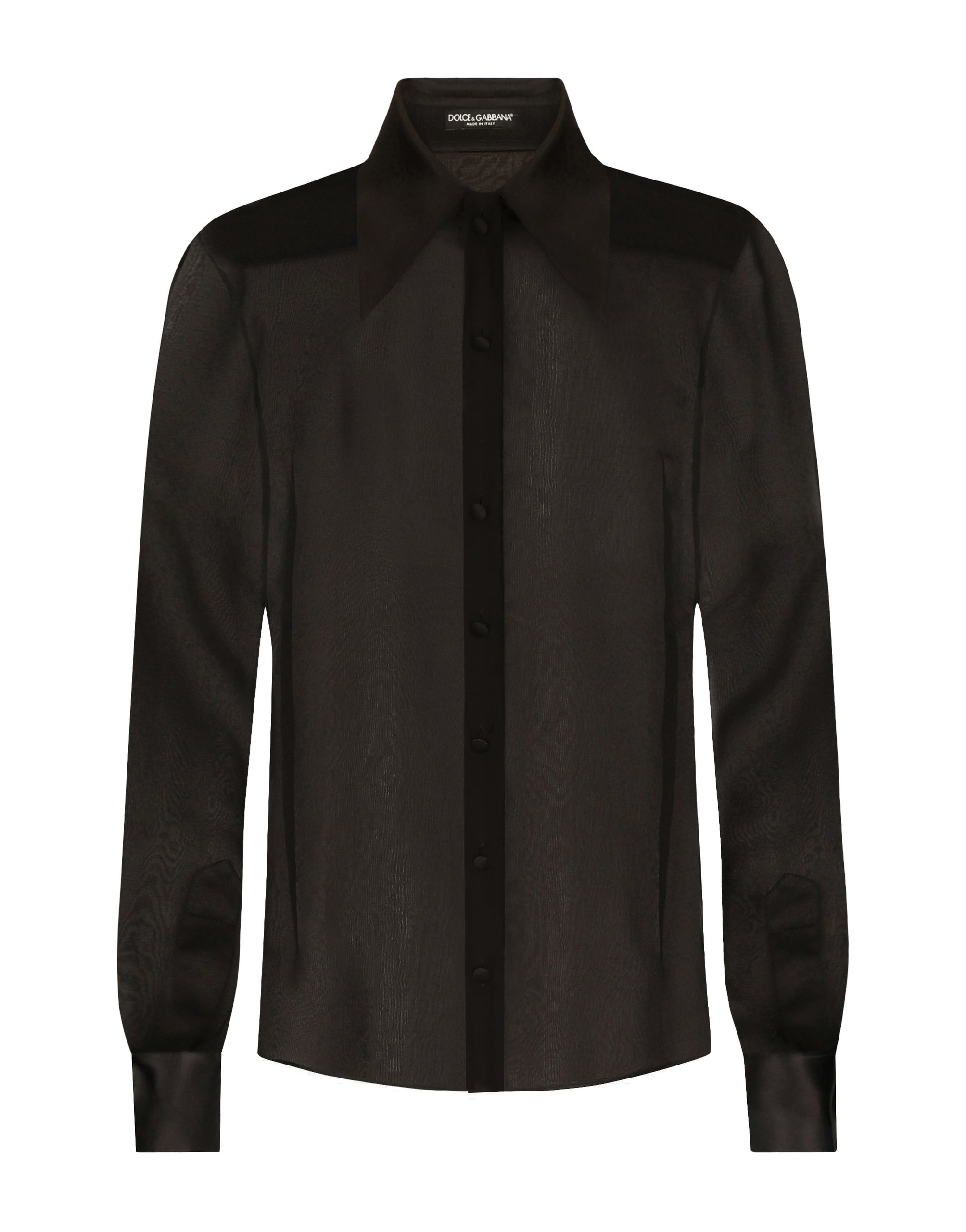 Dolce & Gabbana Silk chiffon shirt with satin details