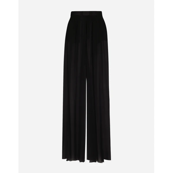 Dolce & Gabbana Silk chiffon wide-leg pants, view 2