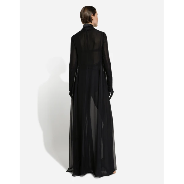Dolce & Gabbana Silk chiffon wide-leg pants, view 4