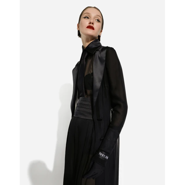 Dolce & Gabbana Silk chiffon wide-leg pants, view 5