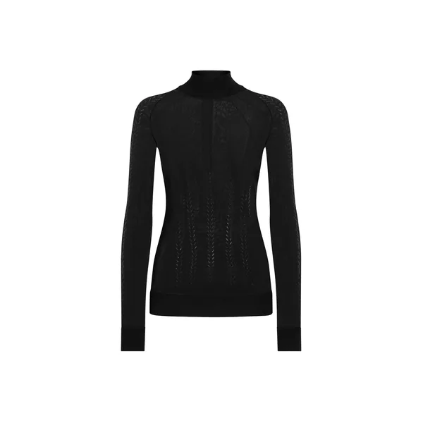 Silk mock-turtleneck sweater