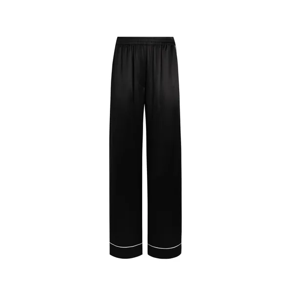 Dolce & Gabbana Silk pajama pants with contrasting piping