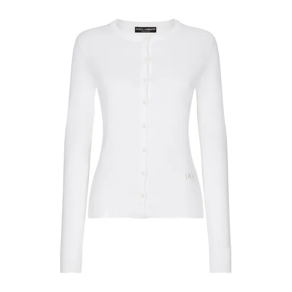 Dolce & Gabbana Silk round-neck cardigan
