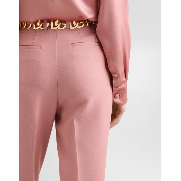 Dolce & Gabbana Silk satin blouse with shawl neck, view 5