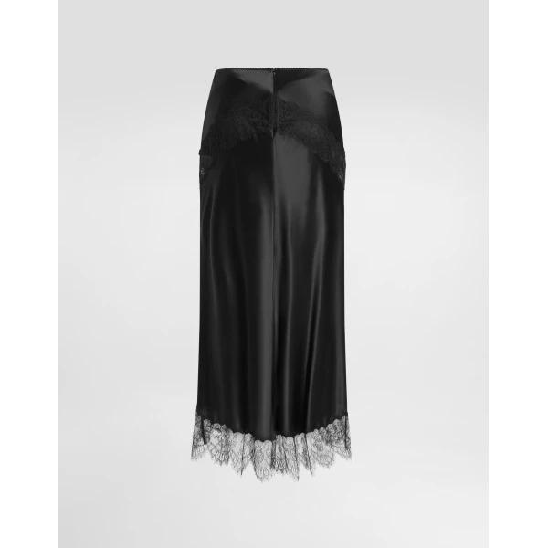 Dolce & Gabbana Silk satin skirt, view 2
