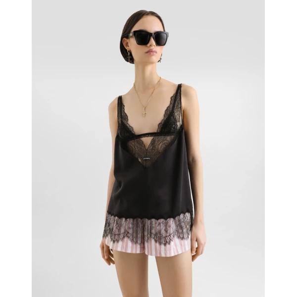 Dolce & Gabbana Silk satin top, view 4