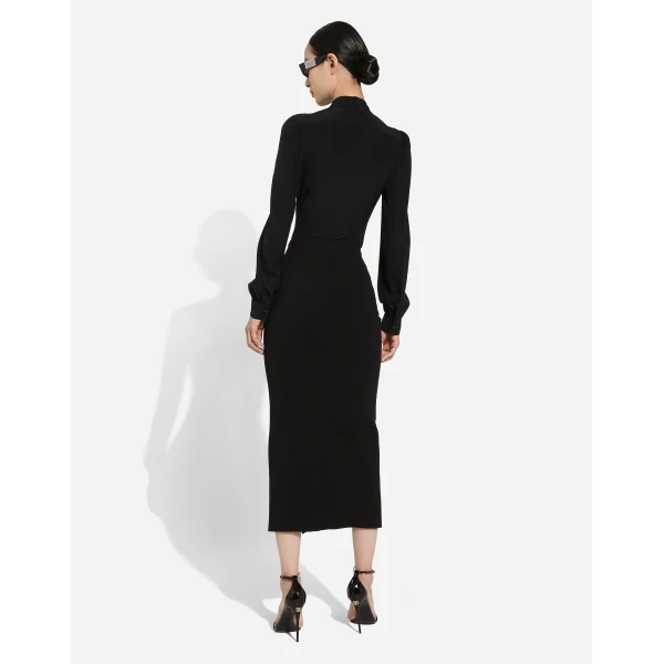 Dolce & Gabbana Silk shirt with lace inlay, view 3
