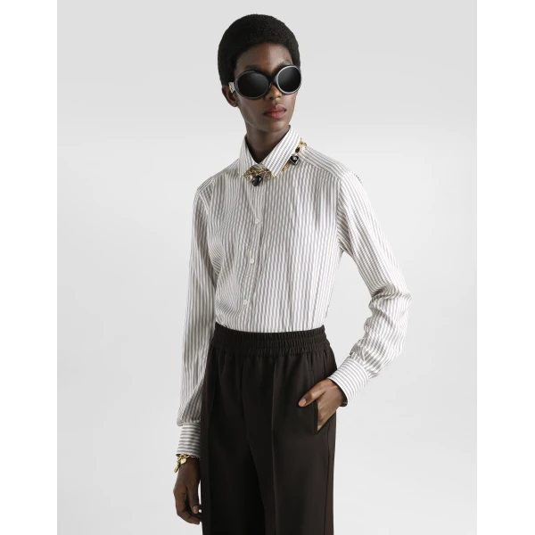 Dolce & Gabbana Silk shirt with striped print, view 2