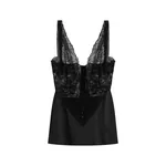 Dolce & Gabbana Silk top with lace inserts
