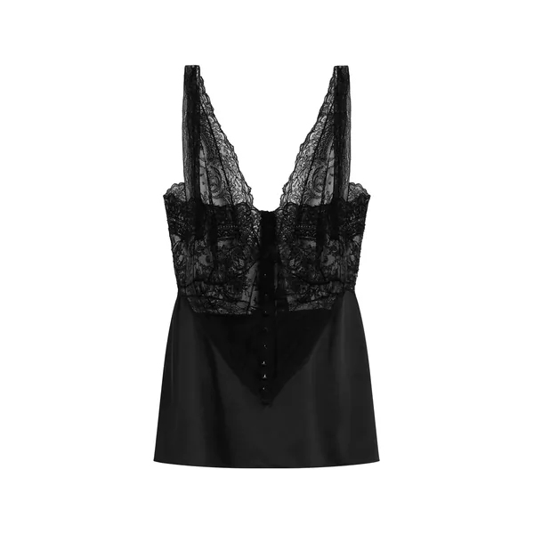 Dolce & Gabbana Silk top with lace inserts