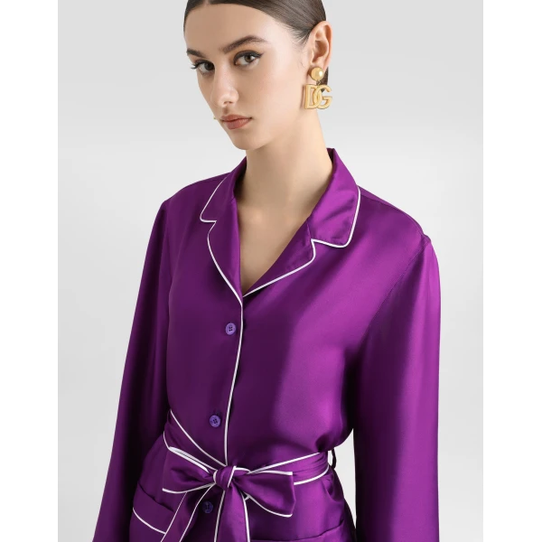 Dolce & Gabbana Silk twill vanity shirt, view 4