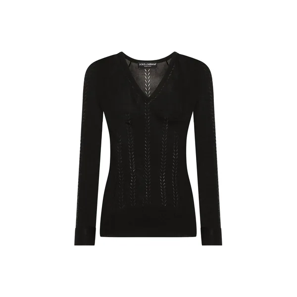 Dolce & Gabbana Silk v-neck sweater