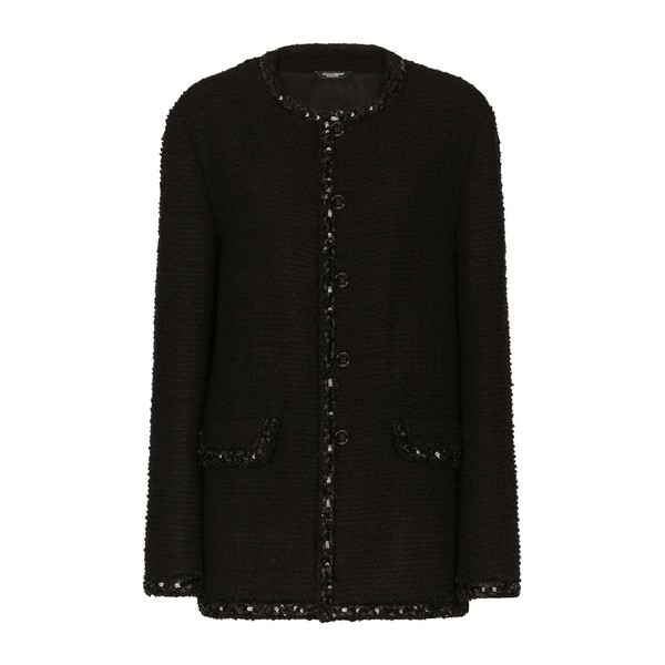 Dolce & Gabbana Single-breasted bouclé jacket