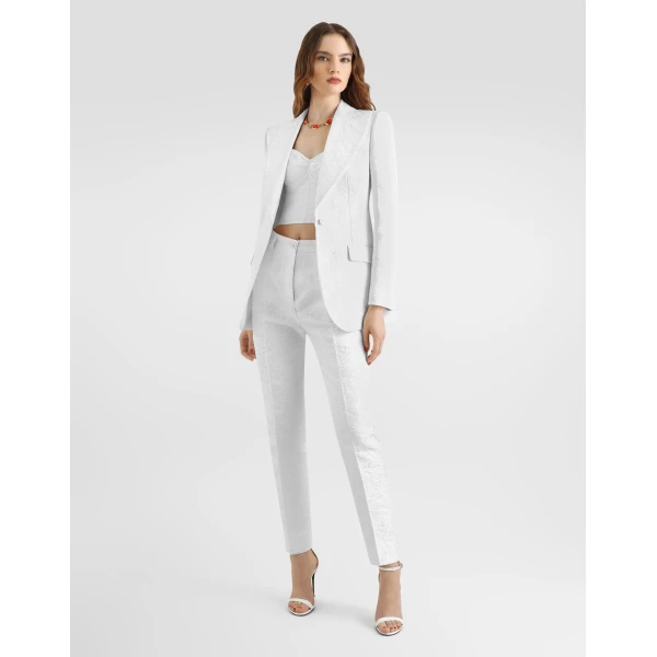 Dolce & Gabbana Single-breasted brocade turlington jacket, view 2