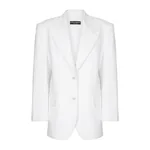 Dolce & Gabbana Single-breasted cotton raschel tweed jacket