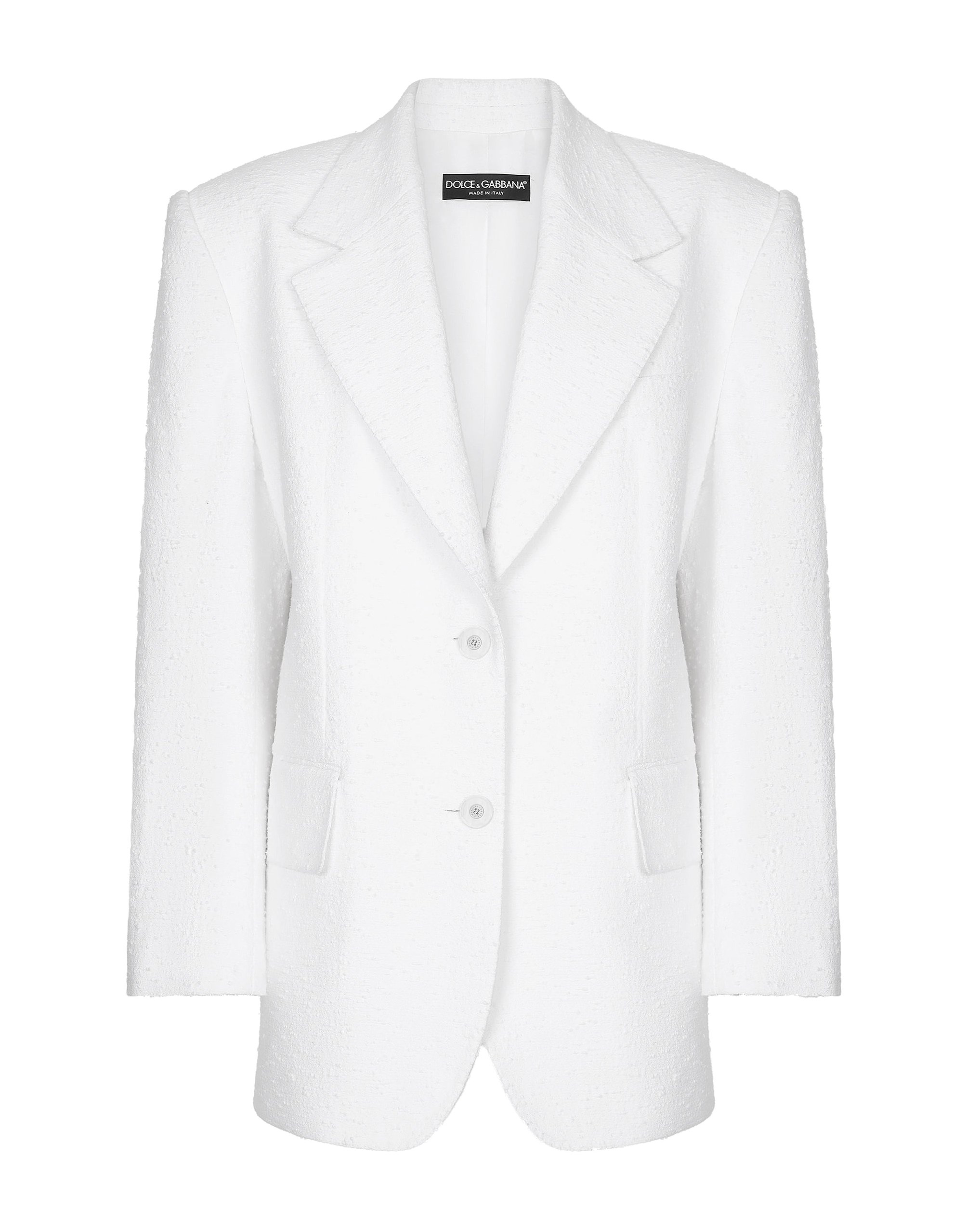 Dolce & Gabbana Single-breasted cotton raschel tweed jacket
