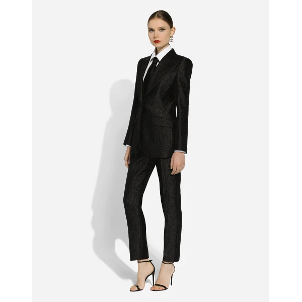 Dolce & Gabbana Single-breasted floral brocade Turlington jacket, view 5