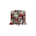 Dolce & Gabbana Single-breasted floral jacket with ruffles