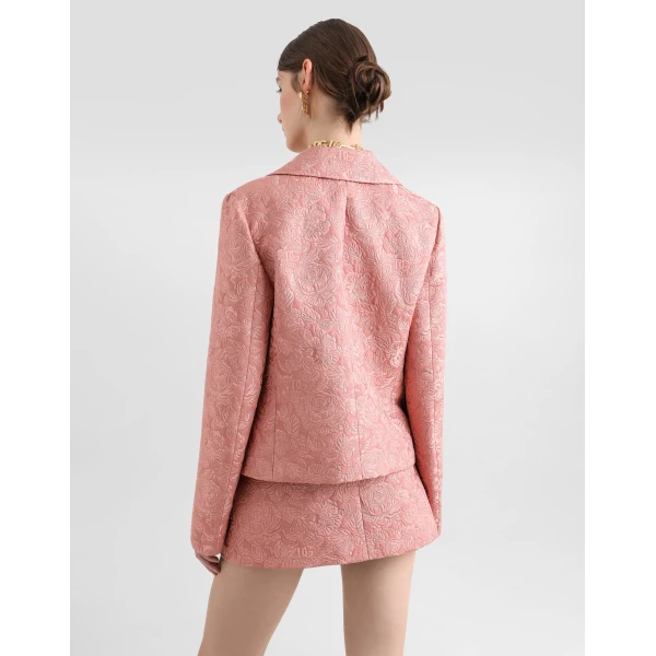 Dolce & Gabbana Single-breasted floral quilted jacquard Gabbana jacket, view 5
