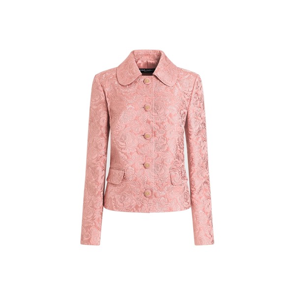 Dolce & Gabbana Single-breasted floral quilted jacquard Gabbana jacket