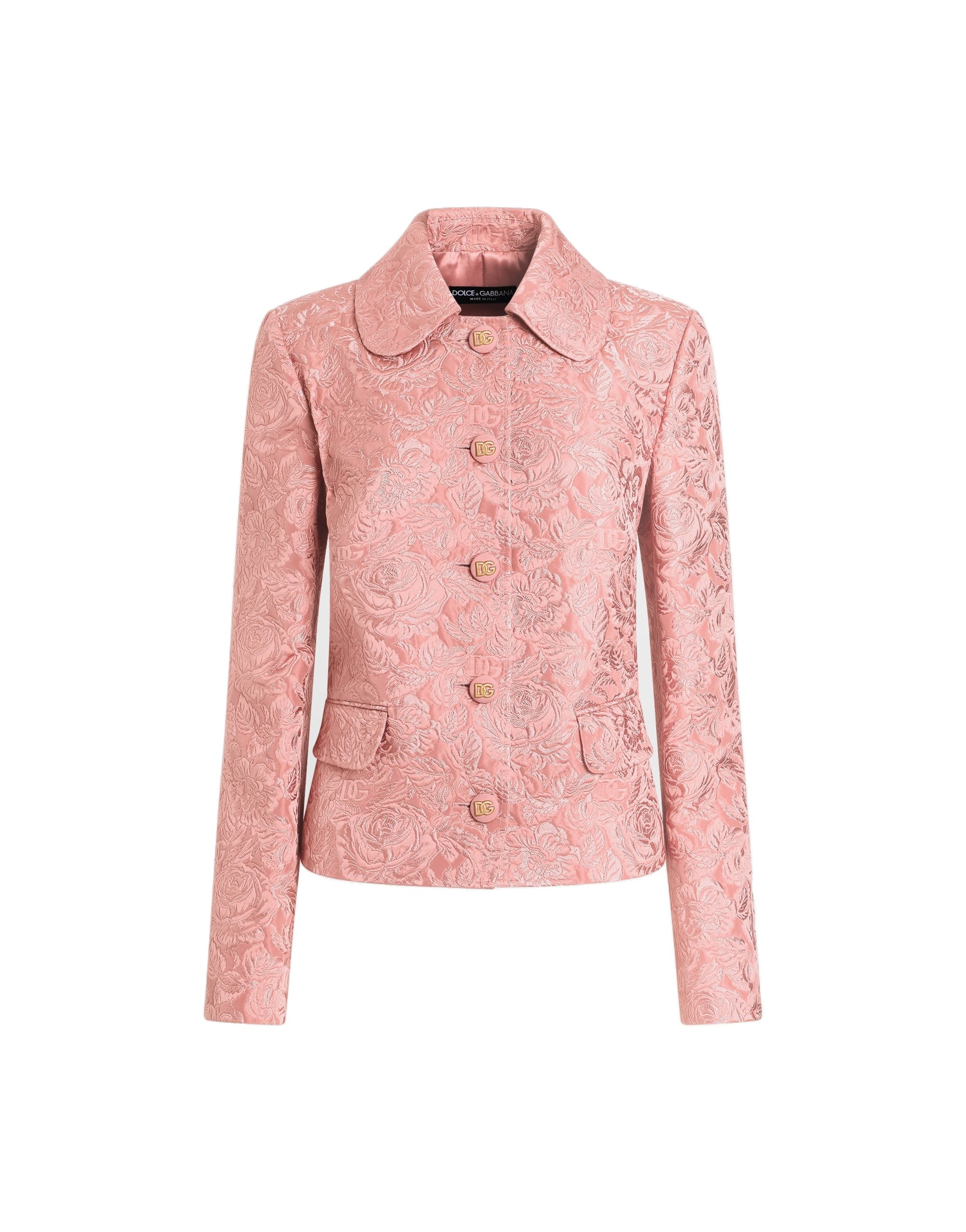 Dolce & Gabbana Single-breasted floral quilted jacquard Gabbana jacket