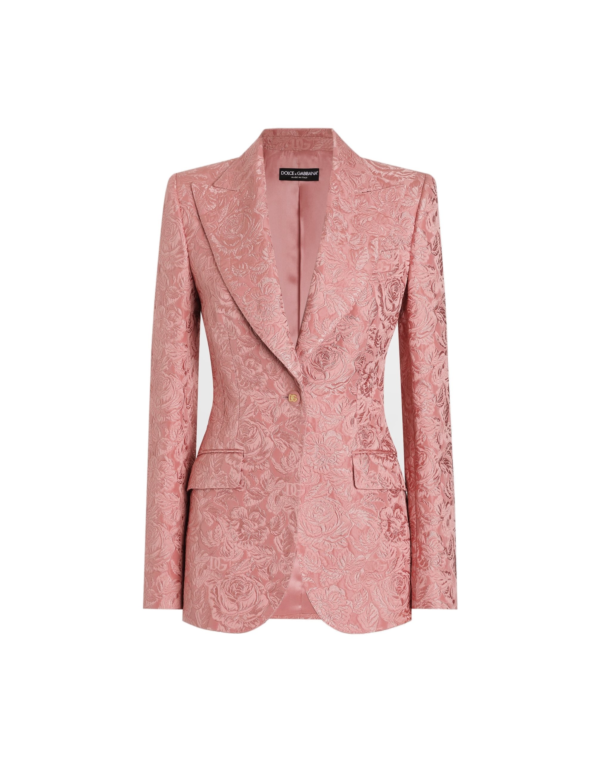 Dolce & Gabbana Single-breasted floral quilted jacquard Turlington jacket