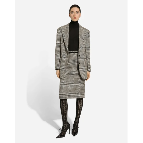 Dolce & Gabbana Single-breasted glen plaid jacket, view 2