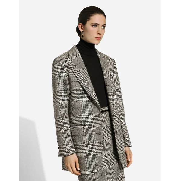Dolce & Gabbana Single-breasted glen plaid jacket, view 4