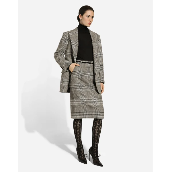 Dolce & Gabbana Single-breasted glen plaid jacket, view 5