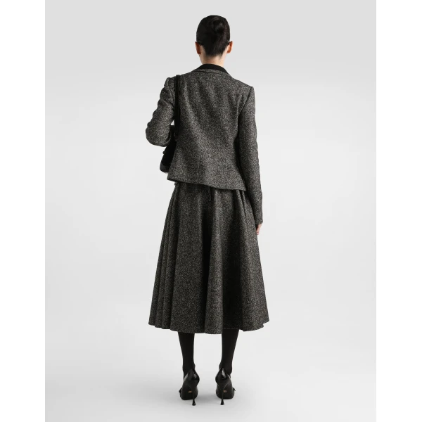 Dolce & Gabbana Single-breasted jacket in dotted wool blend, view 3