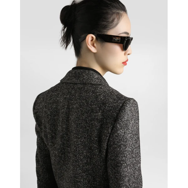 Dolce & Gabbana Single-breasted jacket in dotted wool blend, view 5