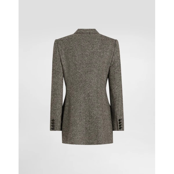 Dolce & Gabbana Single-breasted jacket in dotted wool, view 6
