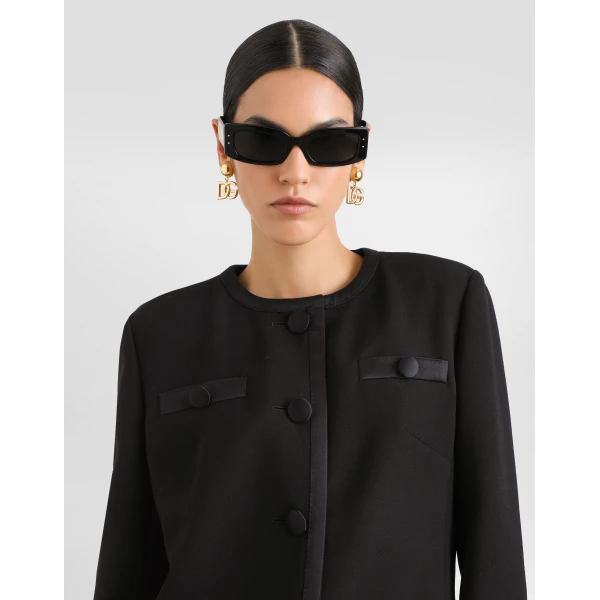 Dolce & Gabbana Single-breasted jacket in double crêpe, view 4