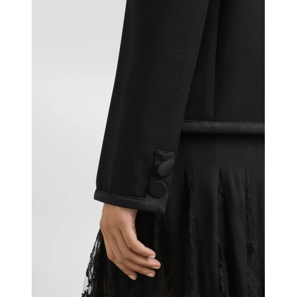 Dolce & Gabbana Single-breasted jacket in double crêpe, view 5