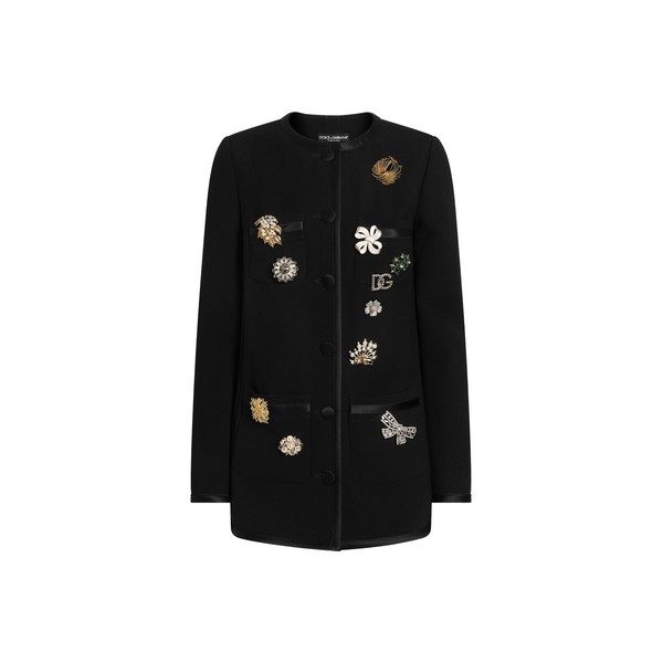 Dolce & Gabbana Single-breasted jacket in double crêpe