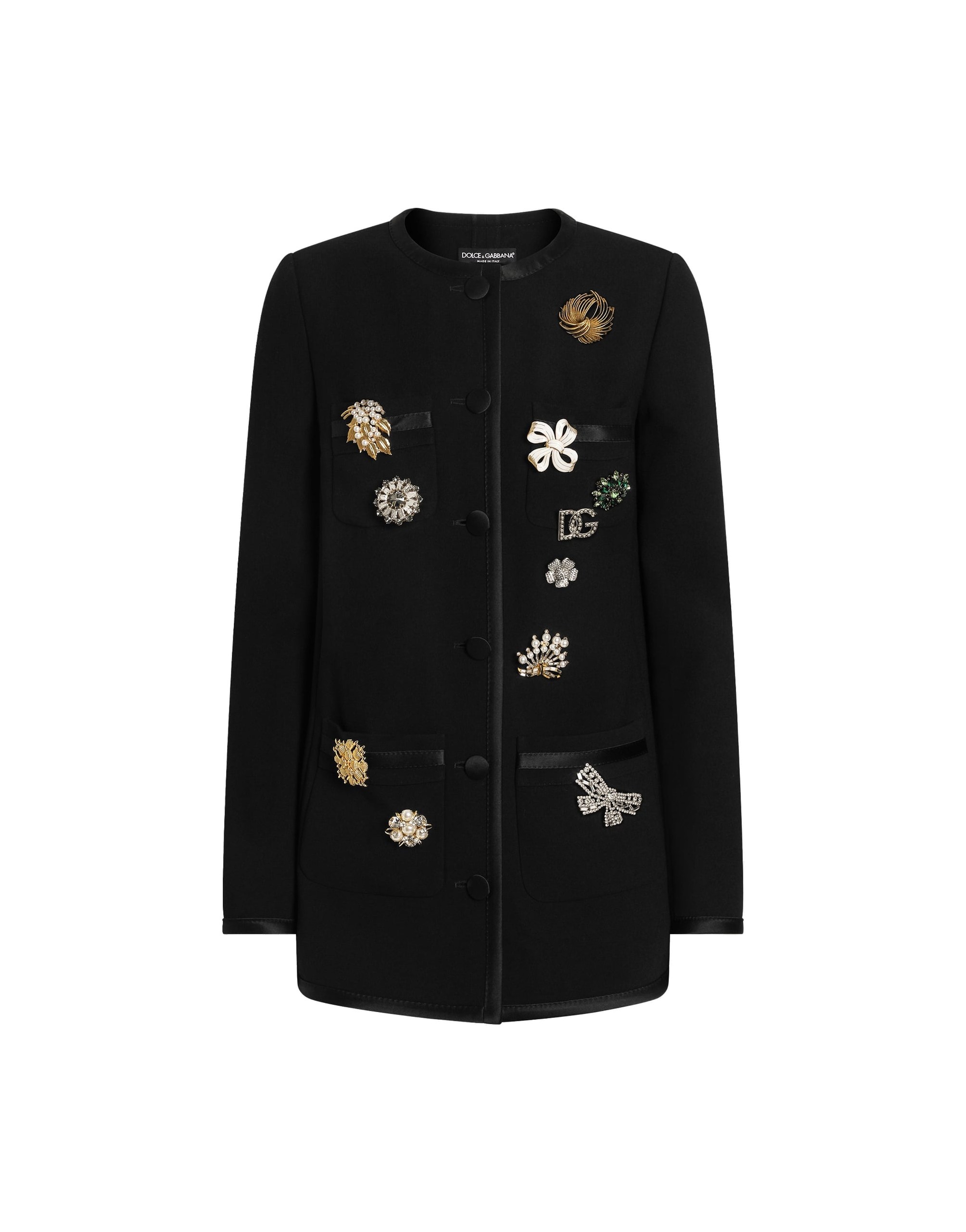 Dolce & Gabbana Single-breasted jacket in double crêpe
