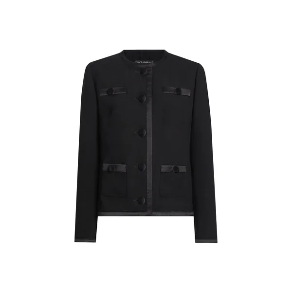 Dolce & Gabbana Single-breasted jacket in double crêpe
