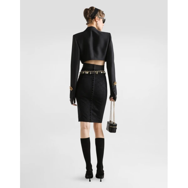 Dolce & Gabbana Single-breasted jacket in faille, view 3