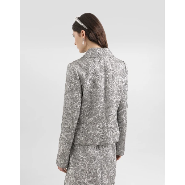 Dolce & Gabbana Single-breasted jacket in floral jacquard, view 5