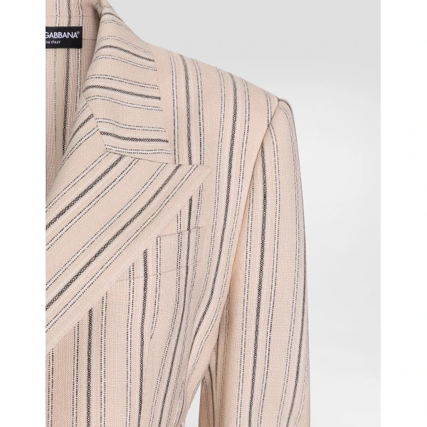 Dolce & Gabbana Single-breasted jacket in regimental pinstripe, view 3