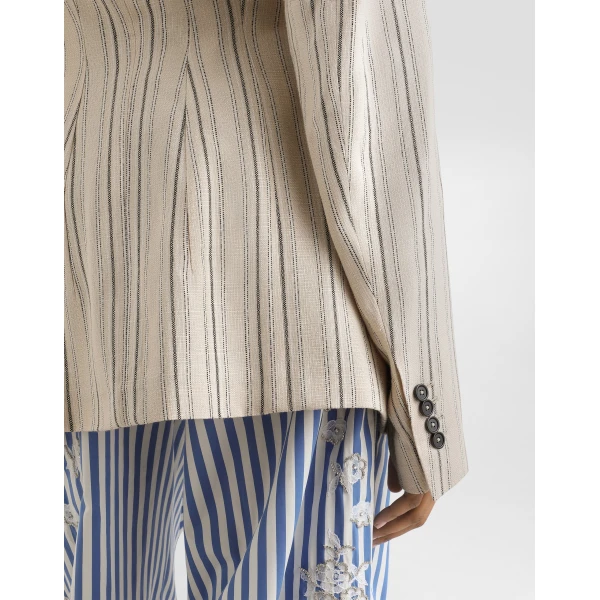 Dolce & Gabbana Single-breasted jacket in regimental pinstripe, view 6