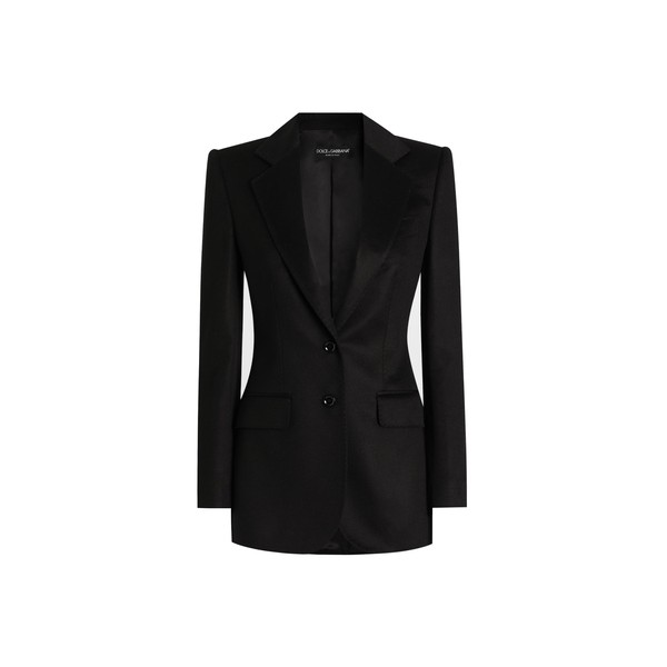 Dolce & Gabbana Single-breasted jacket in silk and Cashmere