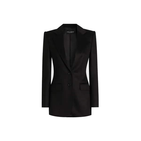Dolce & Gabbana Single-breasted jacket in silk and Cashmere