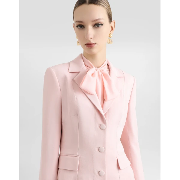 Dolce & Gabbana Single-breasted jacket in stretch cady, view 4