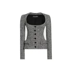Dolce & Gabbana Single-breasted jacket in wool chevron