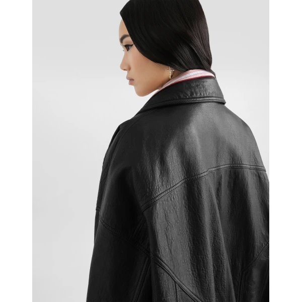 Dolce & Gabbana Single-breasted leather jacket, view 6