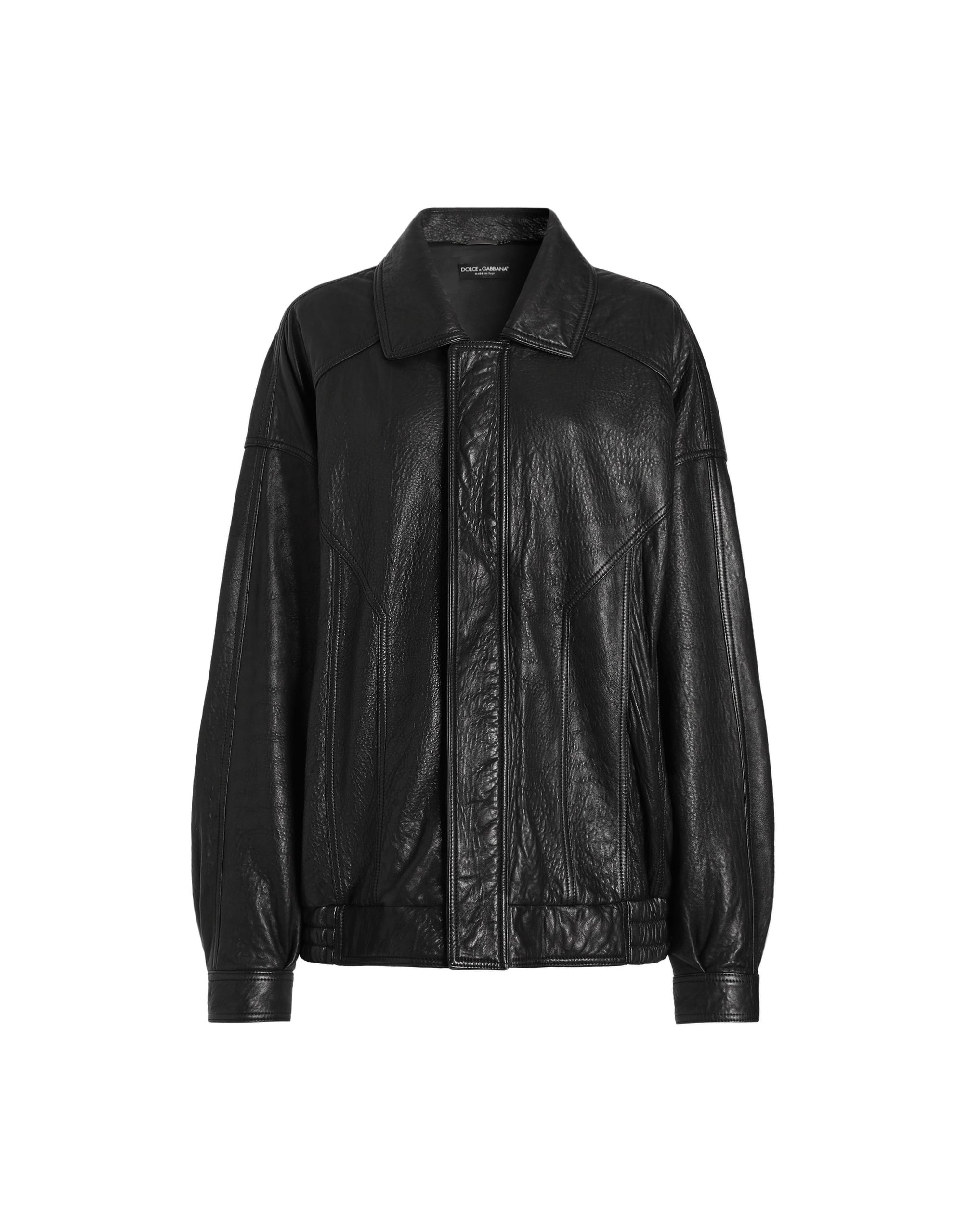 Dolce & Gabbana Single-breasted leather jacket