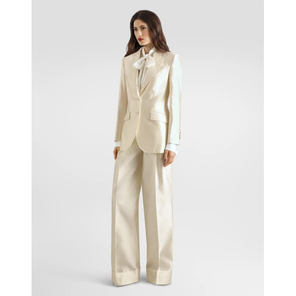 Dolce & Gabbana Single-breasted mikado silk jacket, view 2