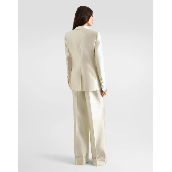 Dolce & Gabbana Single-breasted mikado silk jacket, view 3